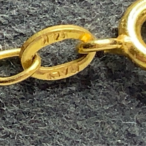 14kt solid Gold Bracelet with Pink CZ Stone. Marked & tested. No kinks or bends - Picture 4 of 9